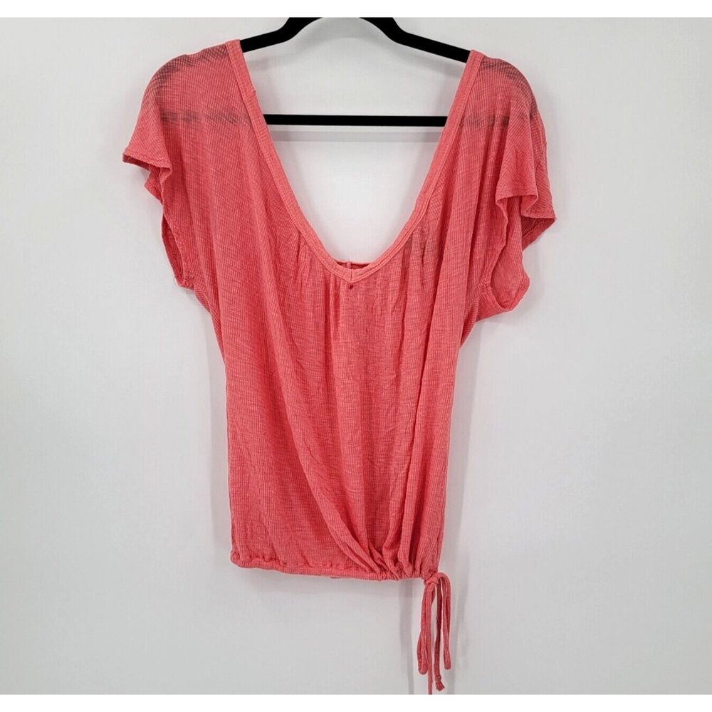 HIP Happening In The Present Women's Small Top Dolman Sleeve Tie Hem Blouse